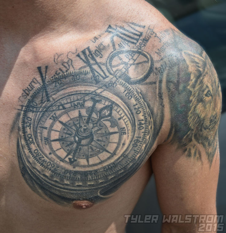 Compass, Black & Grey by Tyler Walstrom