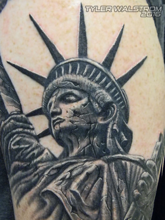 Lady Liberty, Black & Grey by Tyler Walstrom