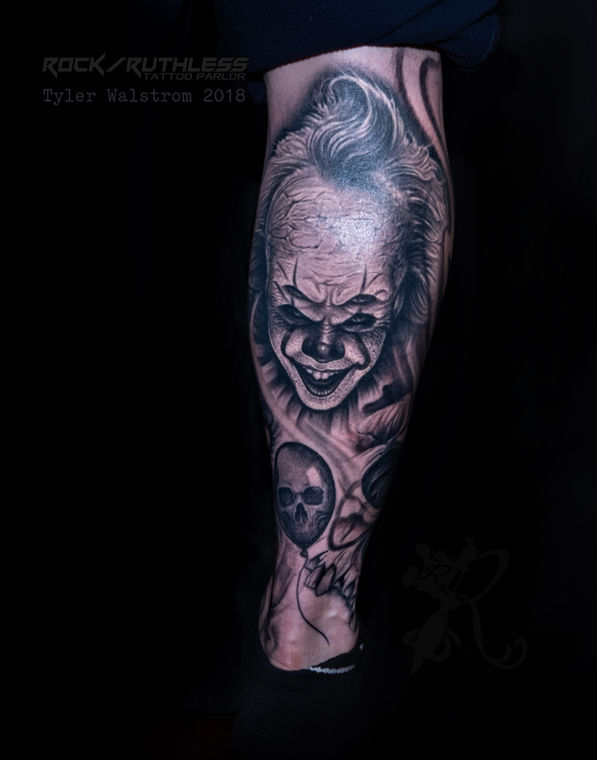 Clown, Black & Grey by Tyler Walstrom