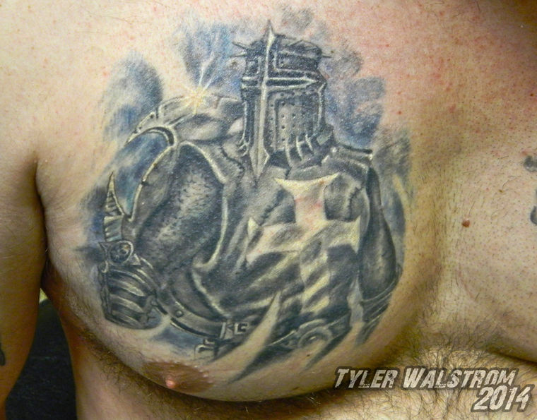 Chest Panel, Black & Grey by Tyler Walstrom