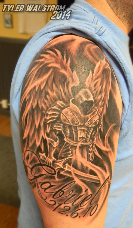 Angel, Black & Grey by Tyler Walstrom